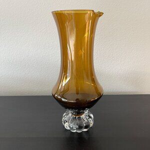 Amber Glass Cocktail Pitcher // Aseda Sweden Bo Borgstrom // Vintage 1960s